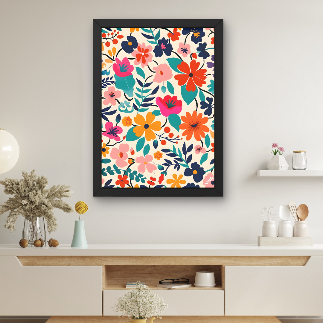 Floral - Maximalist - Framed Wall Art