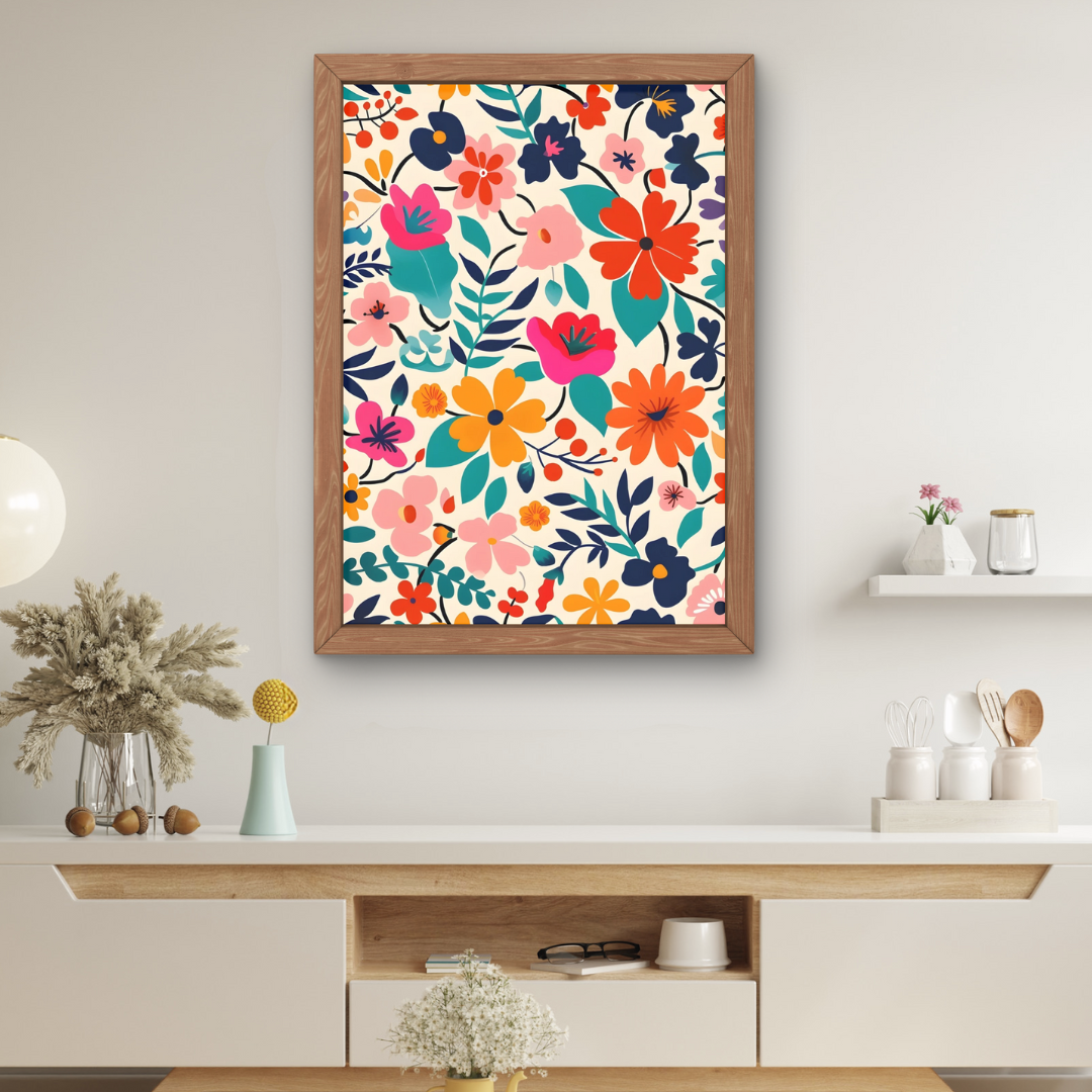 Floral - Maximalist - Framed Wall Art