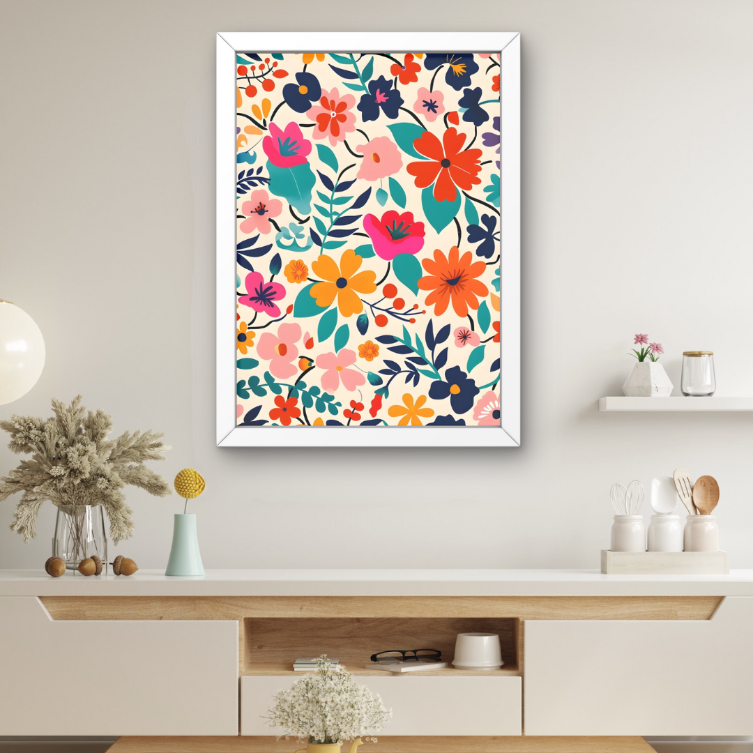 Floral - Maximalist - Framed Wall Art